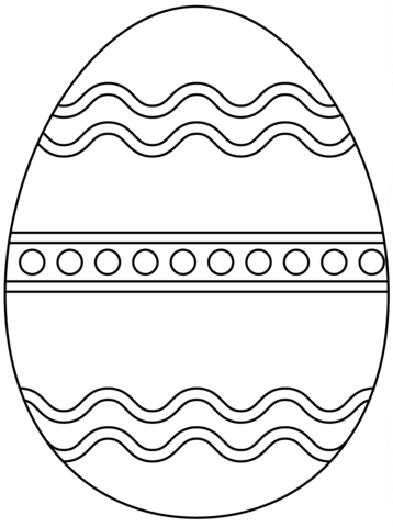 Plain Easter Egg Coloring Page